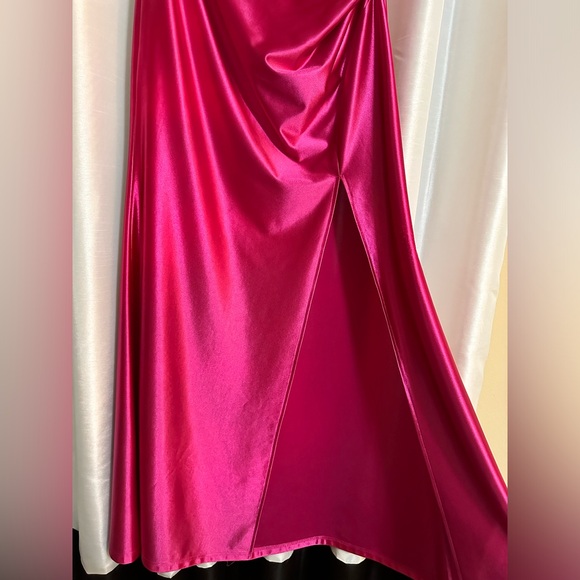 David Bridal Fuchsia Prom Dress - Picture 6 of 7